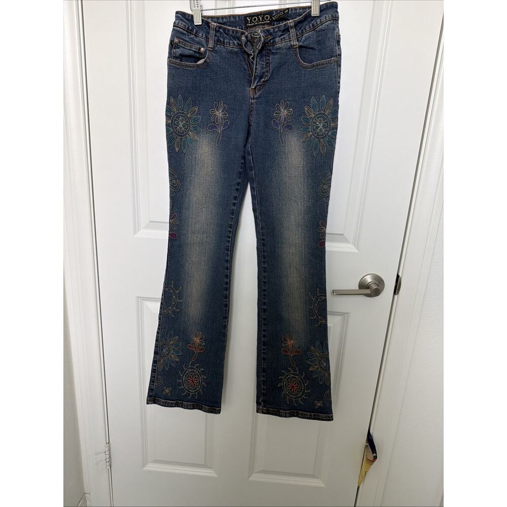 YOYO Y.O.Y.O. sz 9 Juniors Womens Blue Jeans Denim Pants Stretch FU36